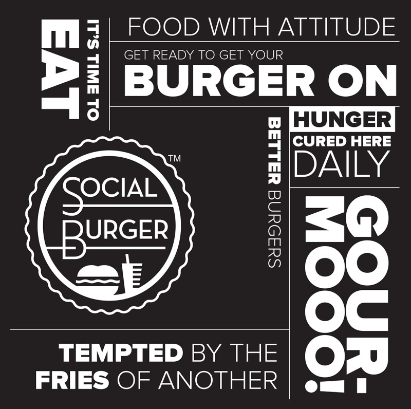 social-burger-typography